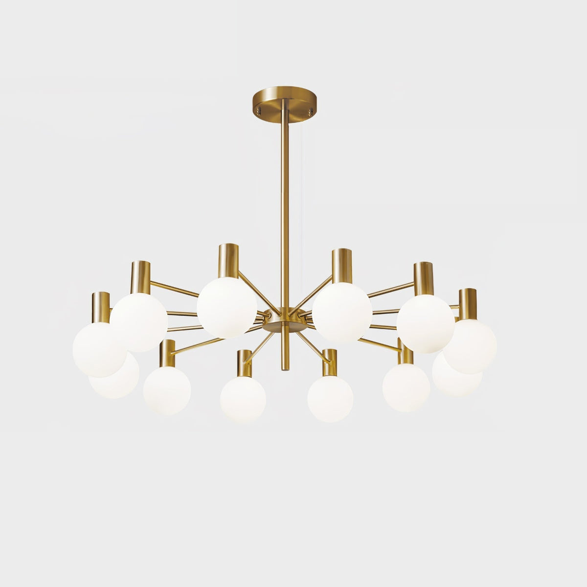 Veloiel Chandelier Globe Glass Gold Frame Modern