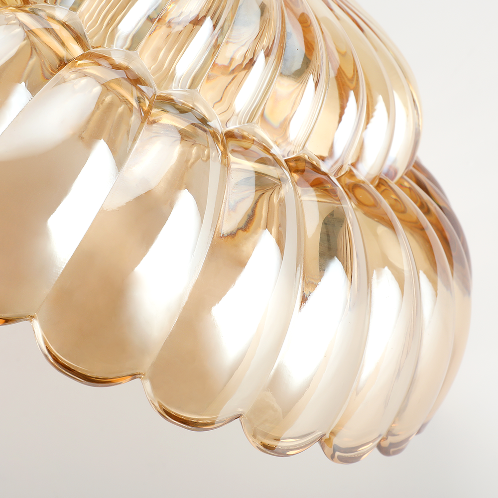 Zabumeri Modern Umbrella Glass Flush Mount Ceiling Light