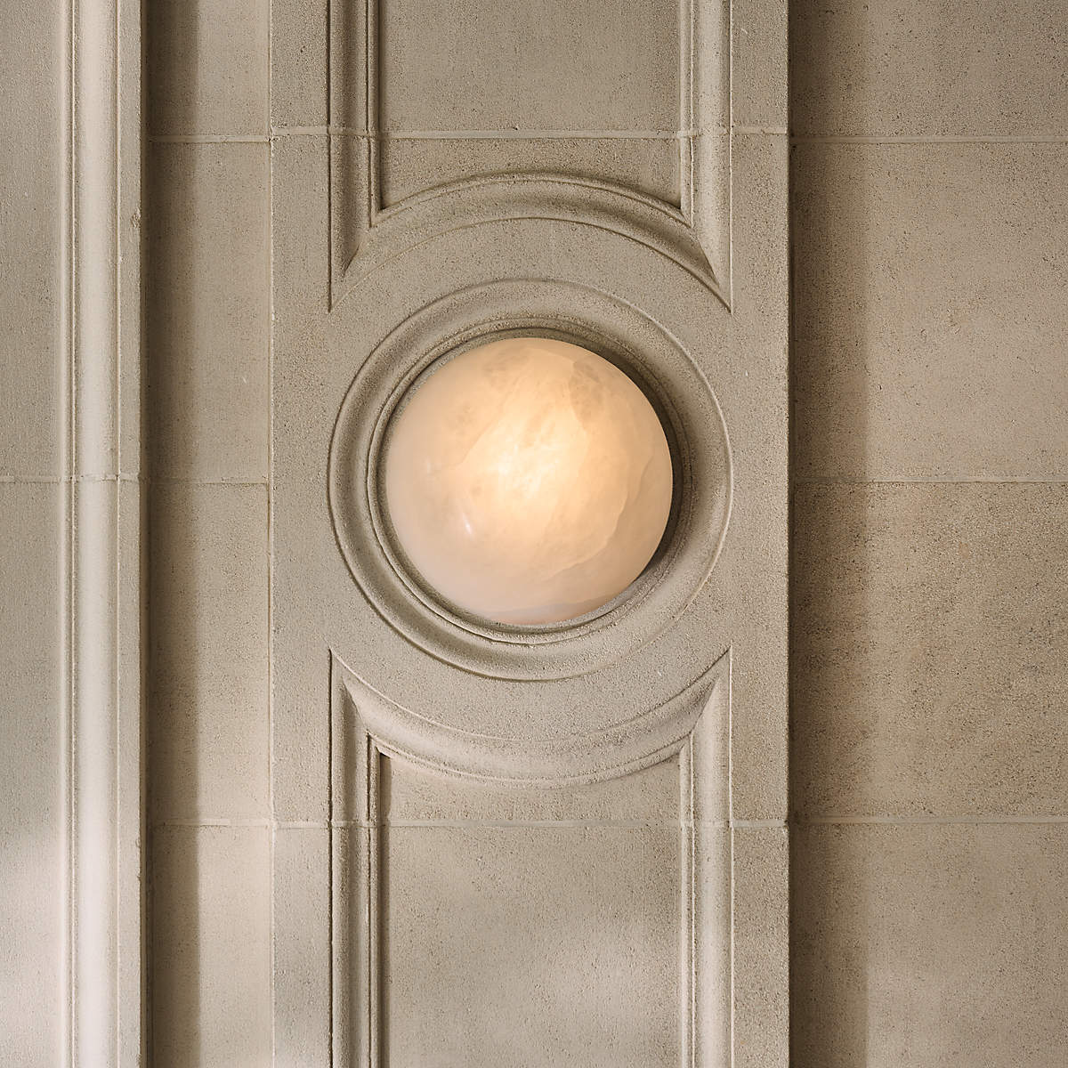 Elvar Semicircular Minimalist Alabaster Ceiling Light