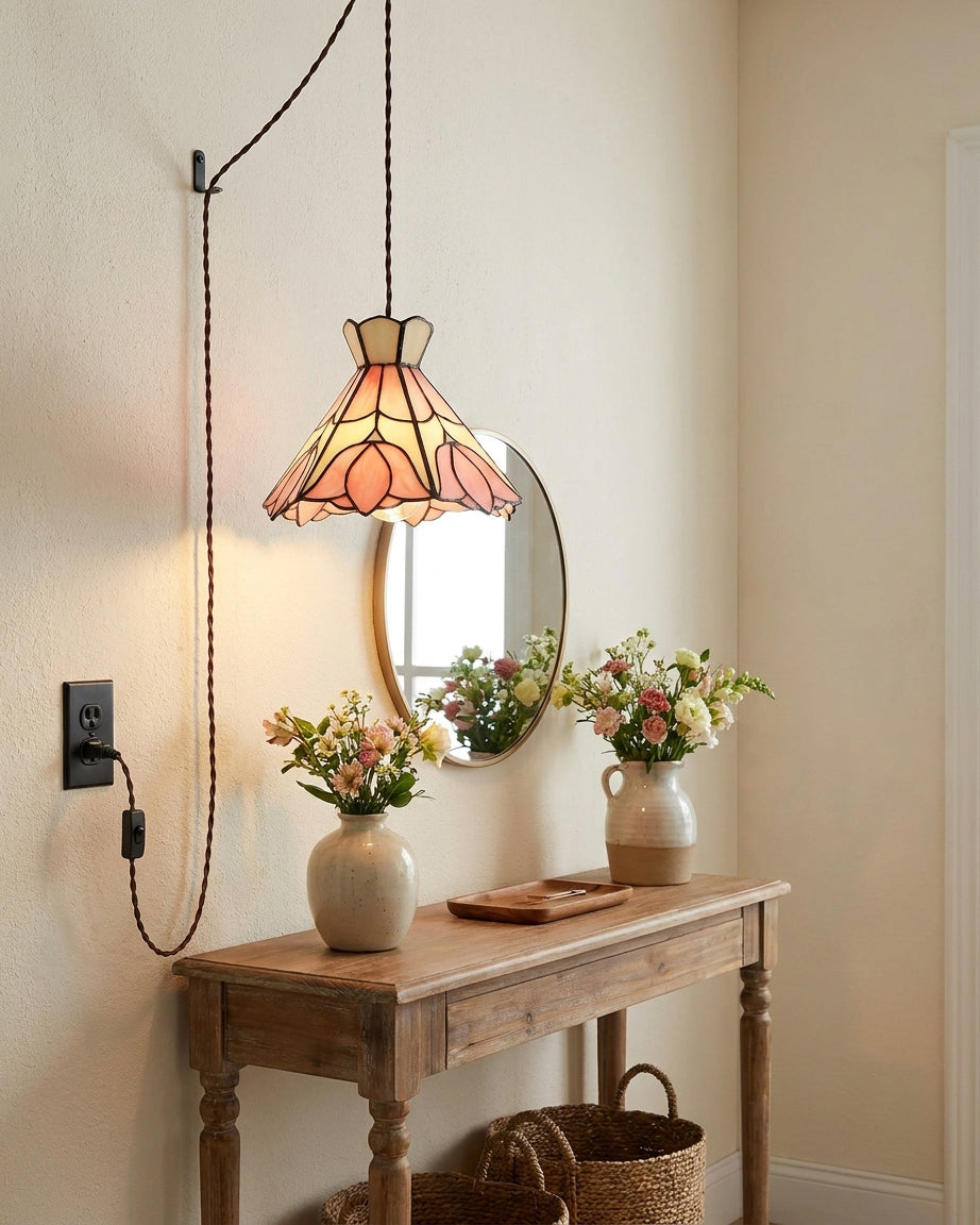 Cireielle Tiffany Plug In Pendant Light