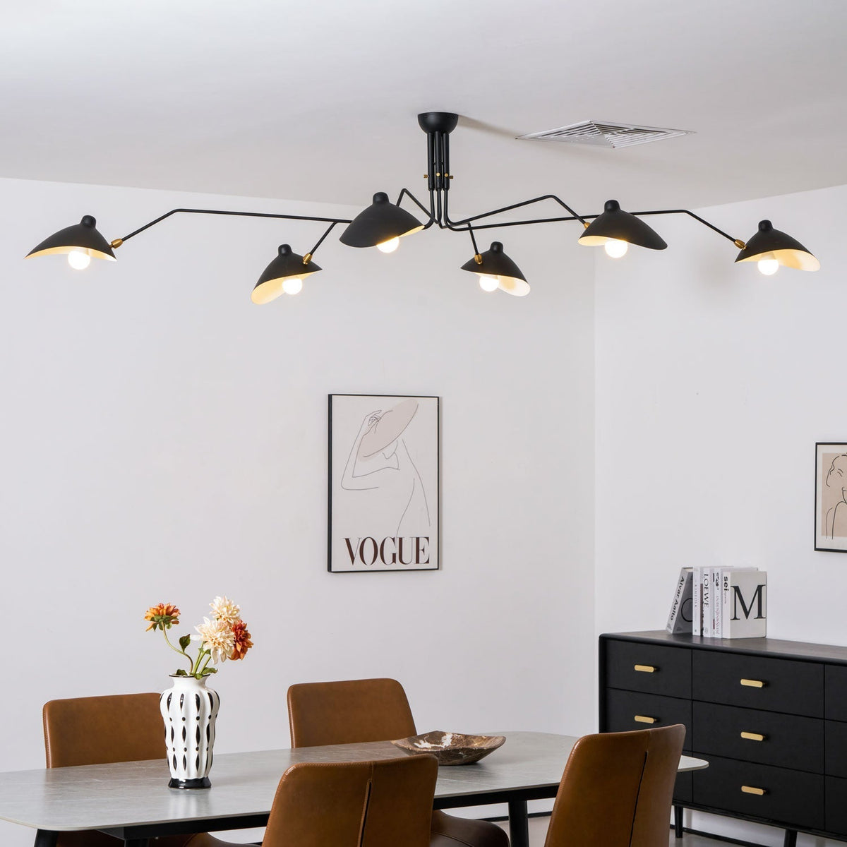 Renuelle Ceiling Light Three Arm Minimalist