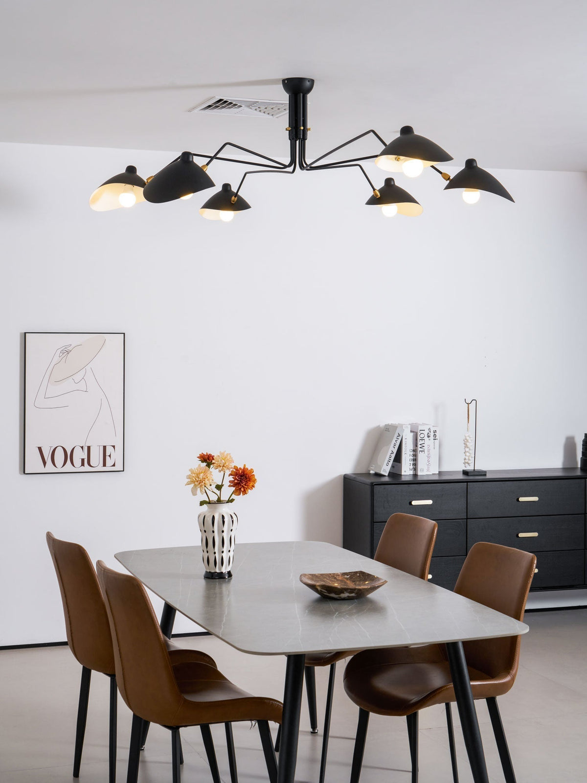 Renuelle Ceiling Light Three Arm Minimalist