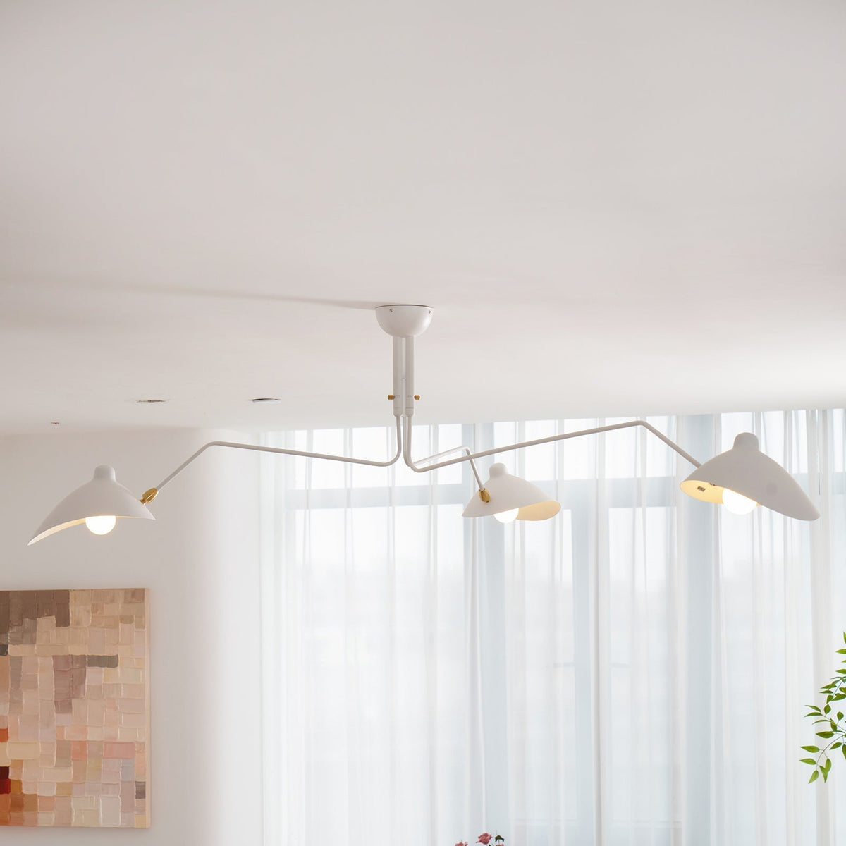 Renuelle Ceiling Light Three Arm Minimalist