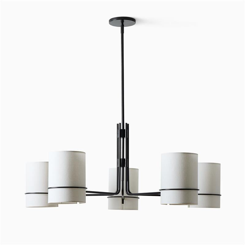 Eurvinel Nordic Art Brass Fabric Chandelier