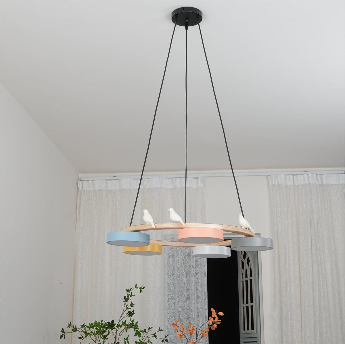 Tokagal Chandelier Bird Round
