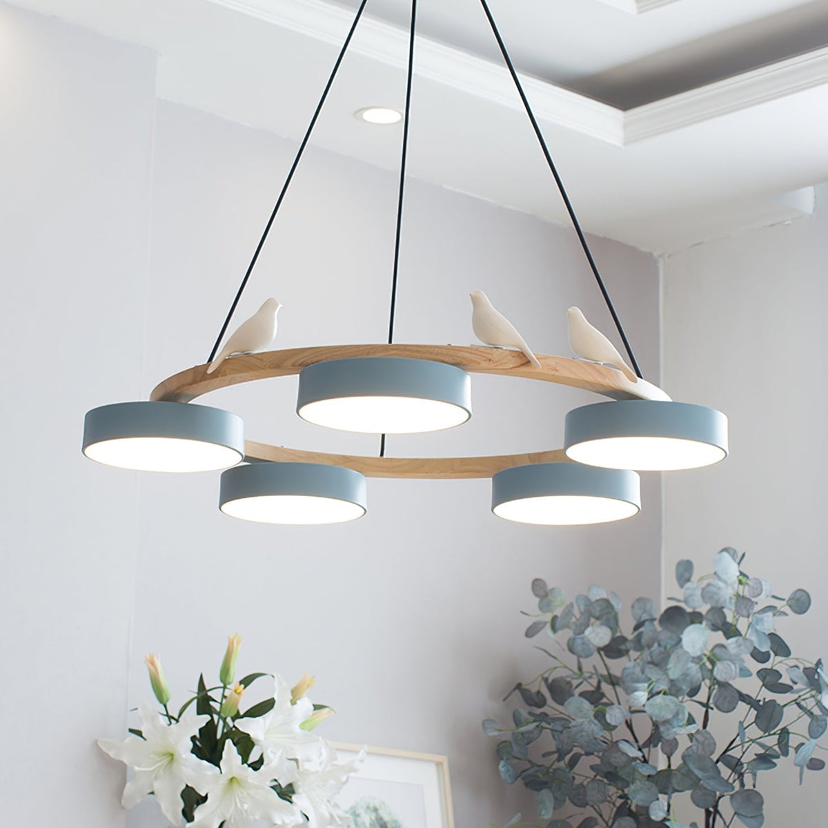 Tokagal Chandelier Bird Round