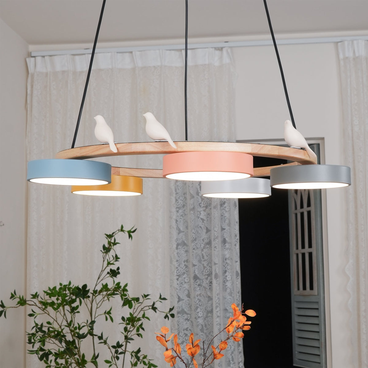 Tokagal Chandelier Bird Round