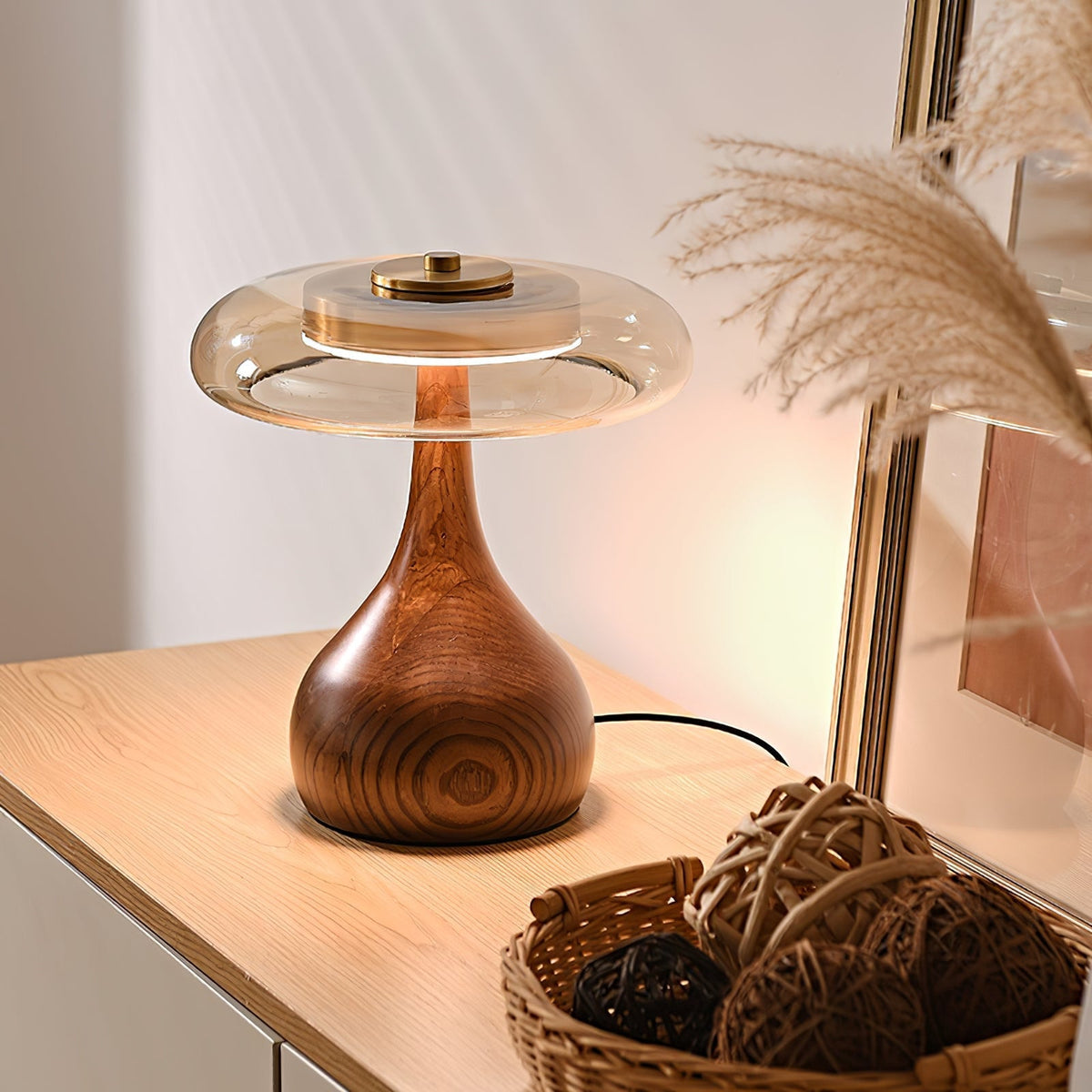 Bux Modern Wood Table Lamp