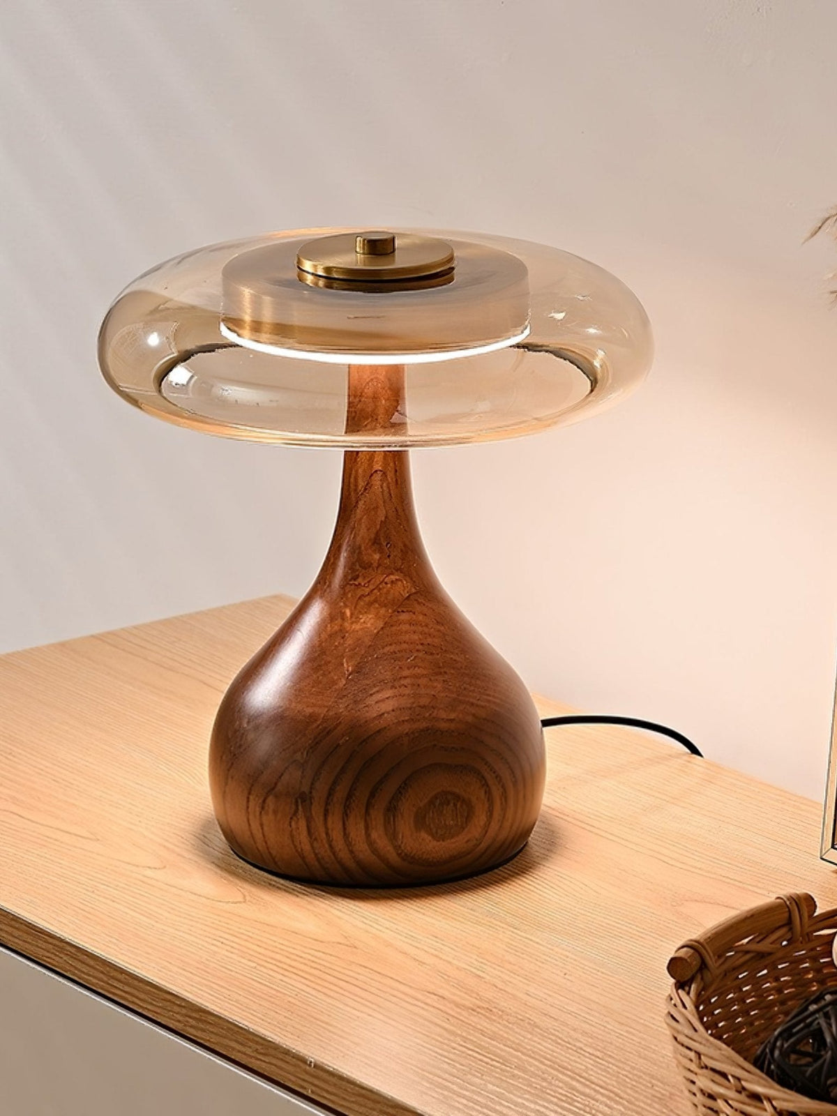 Bux Modern Wood Table Lamp