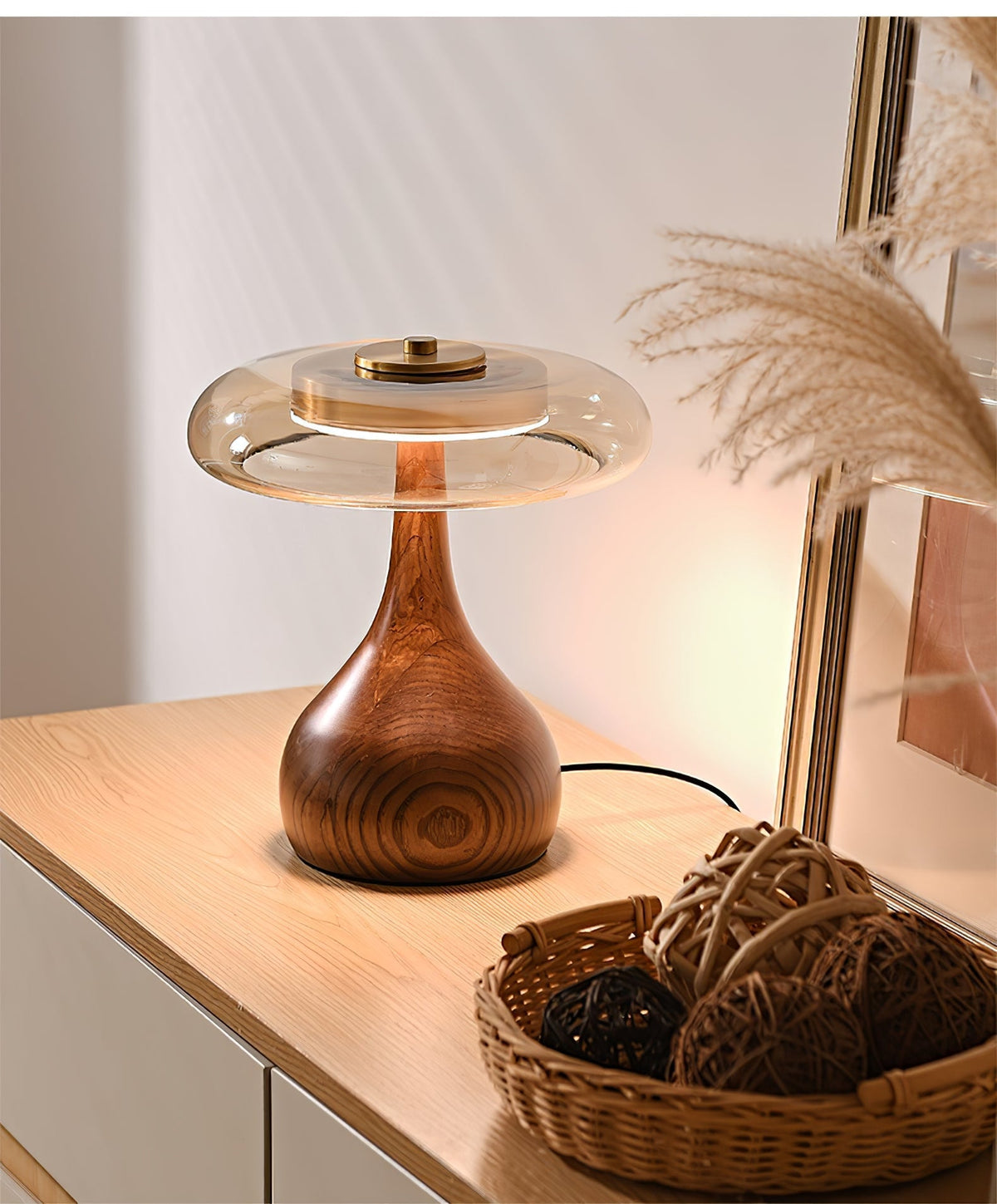 Bux Modern Wood Table Lamp