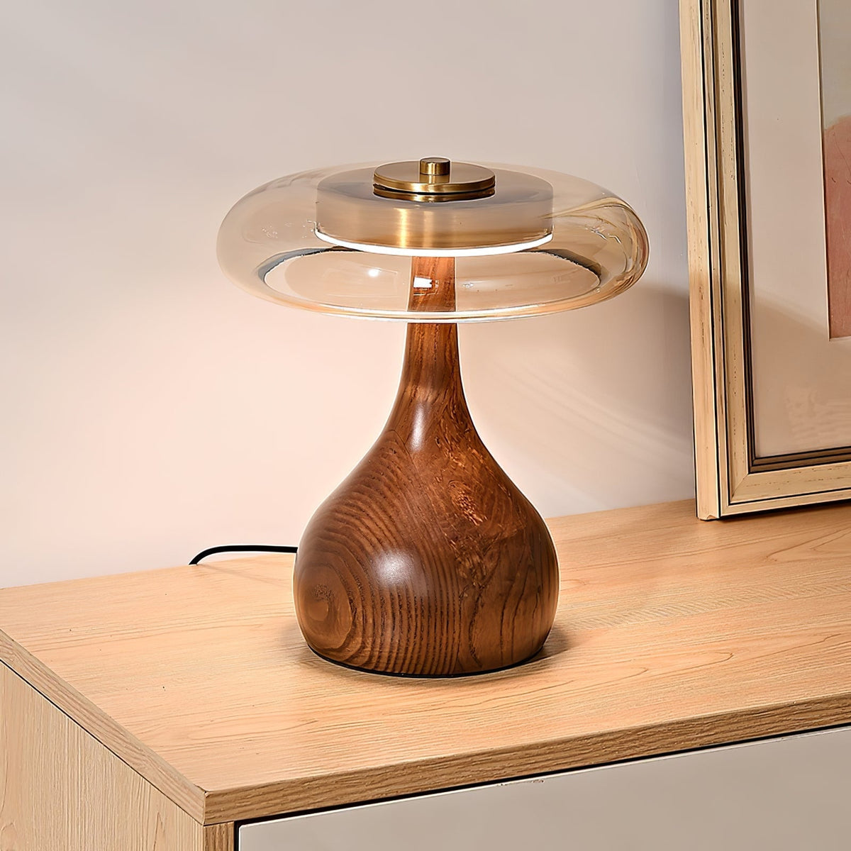 Bux Modern Wood Table Lamp