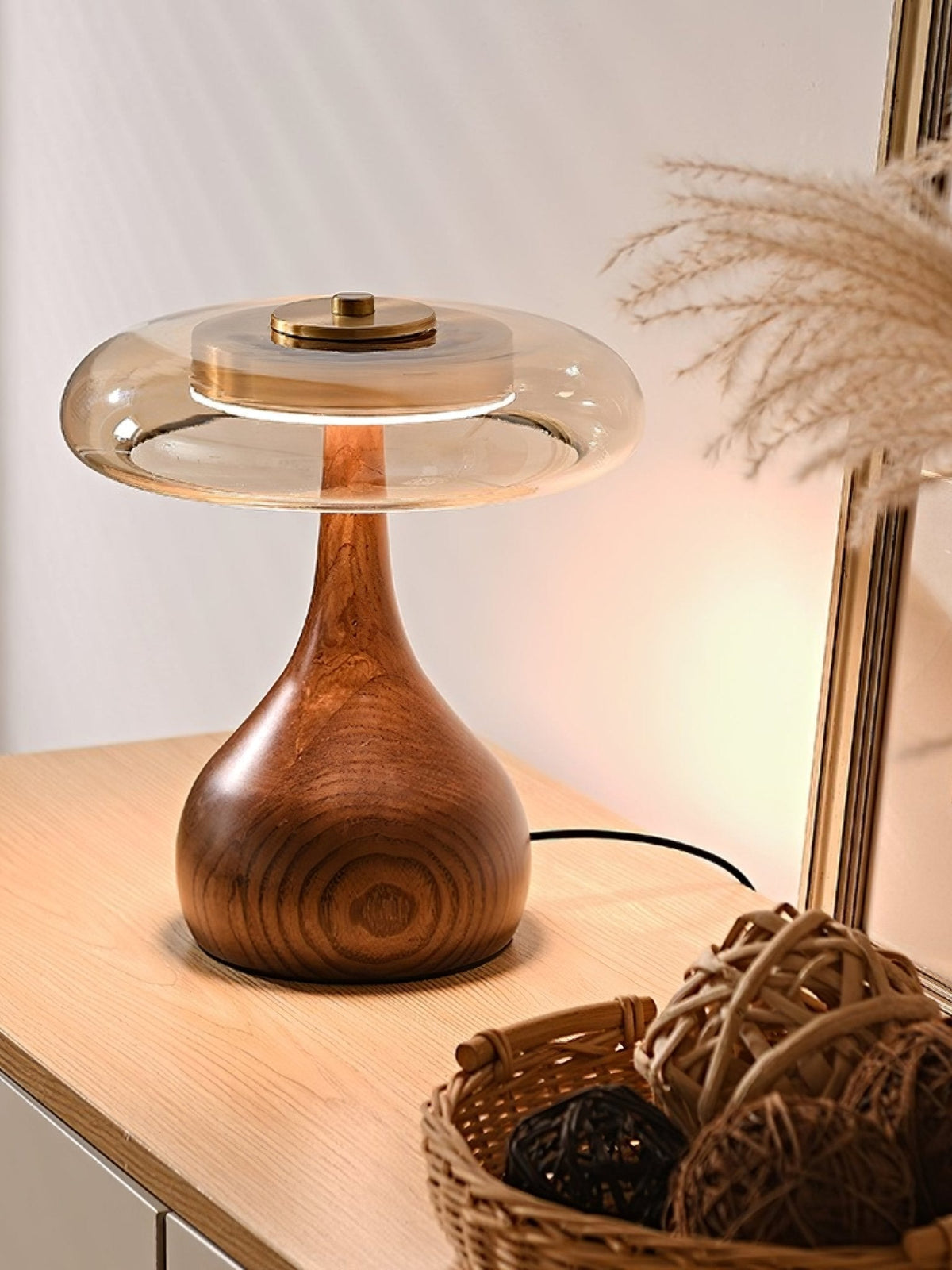 Bux Modern Wood Table Lamp