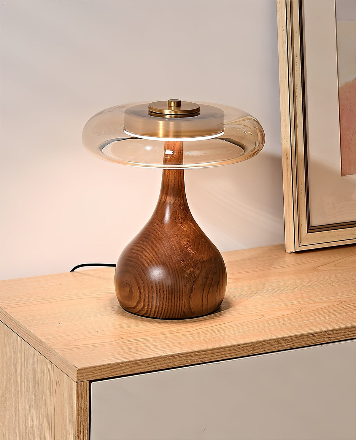 Bux Modern Wood Table Lamp