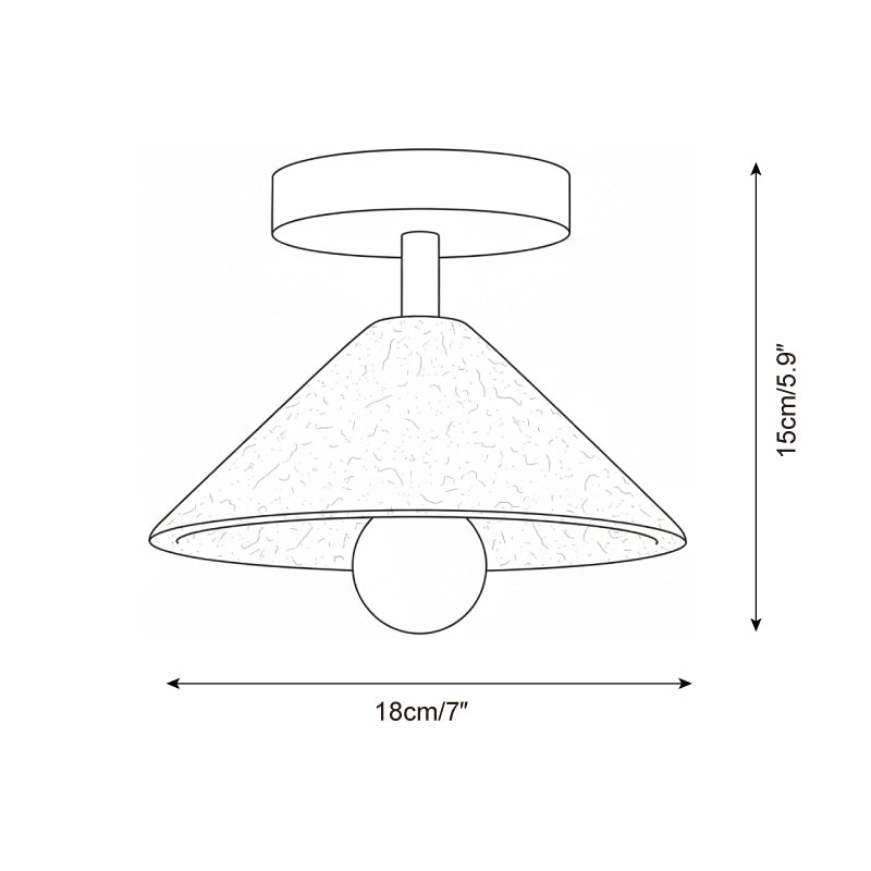 Valorian Travertine Ceiling Lamp