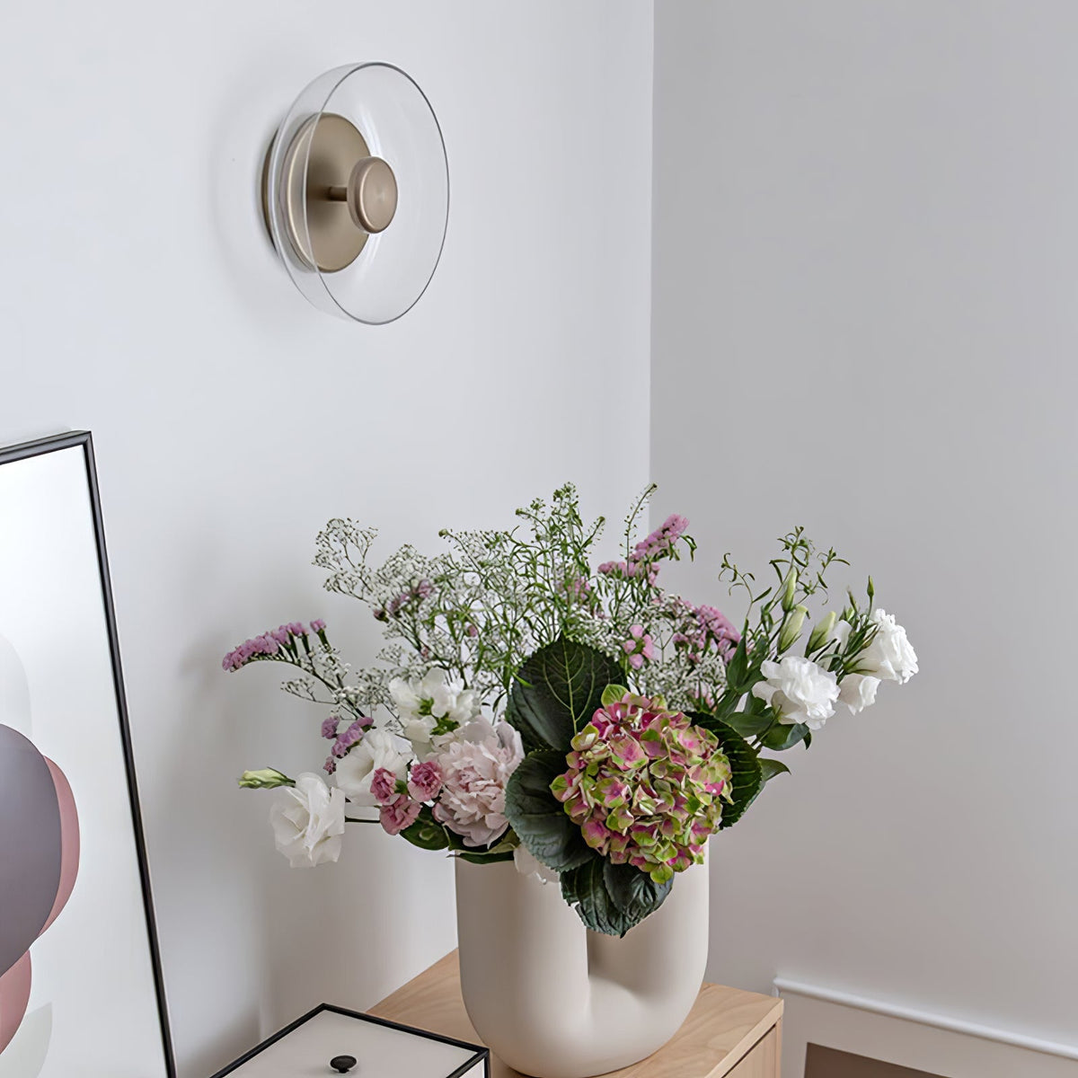 Aether Brass Glass Wall Light