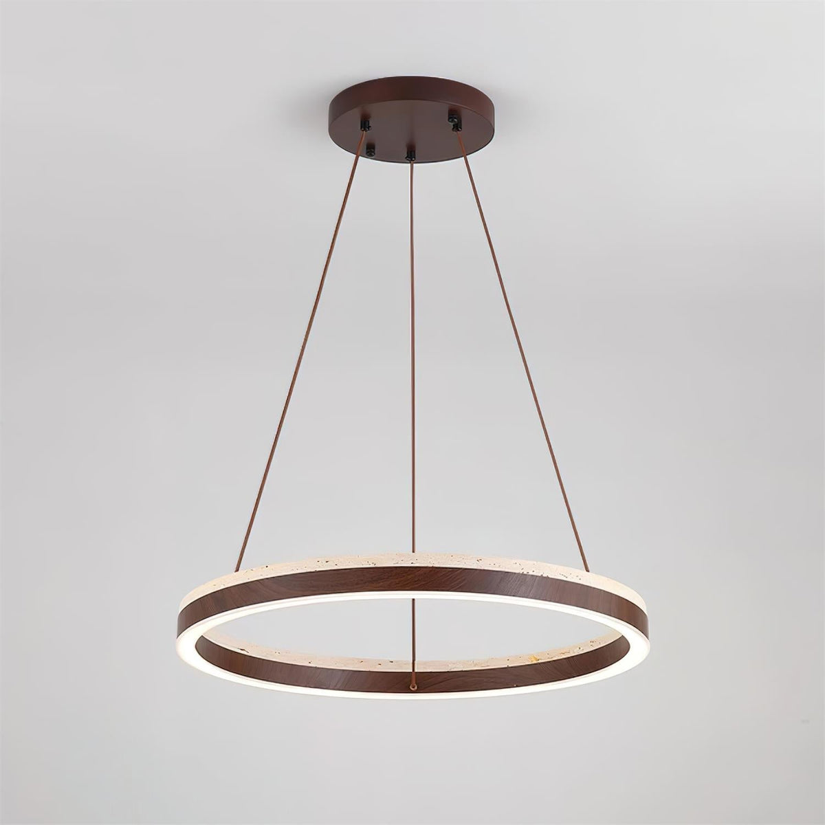 Loren Chandelier Travertine Geometry Ring