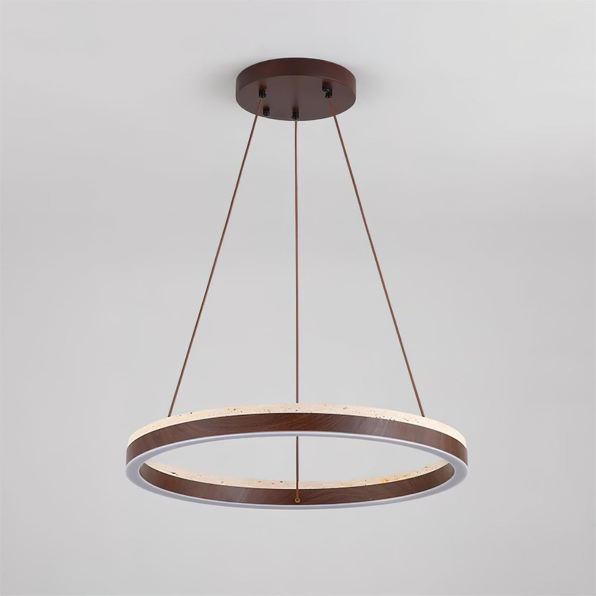 Loren Chandelier Travertine Geometry Ring