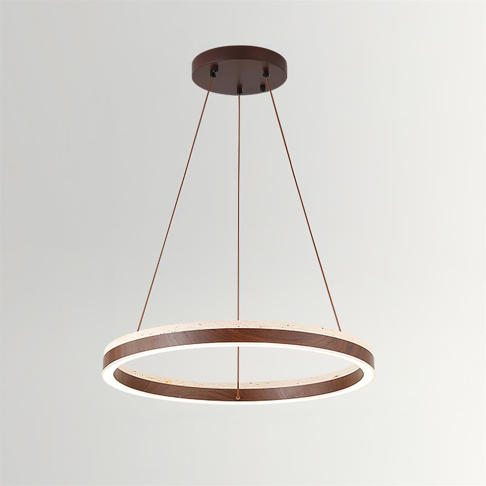 Loren Chandelier Travertine Geometry Ring