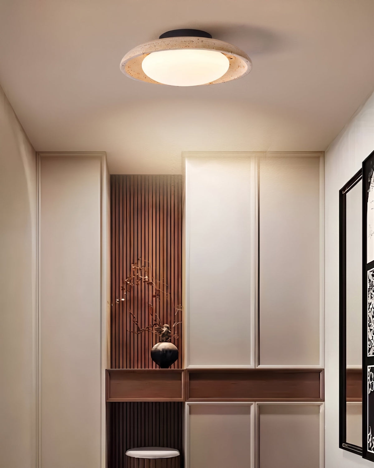 Sableth Travertine Ceiling Mount