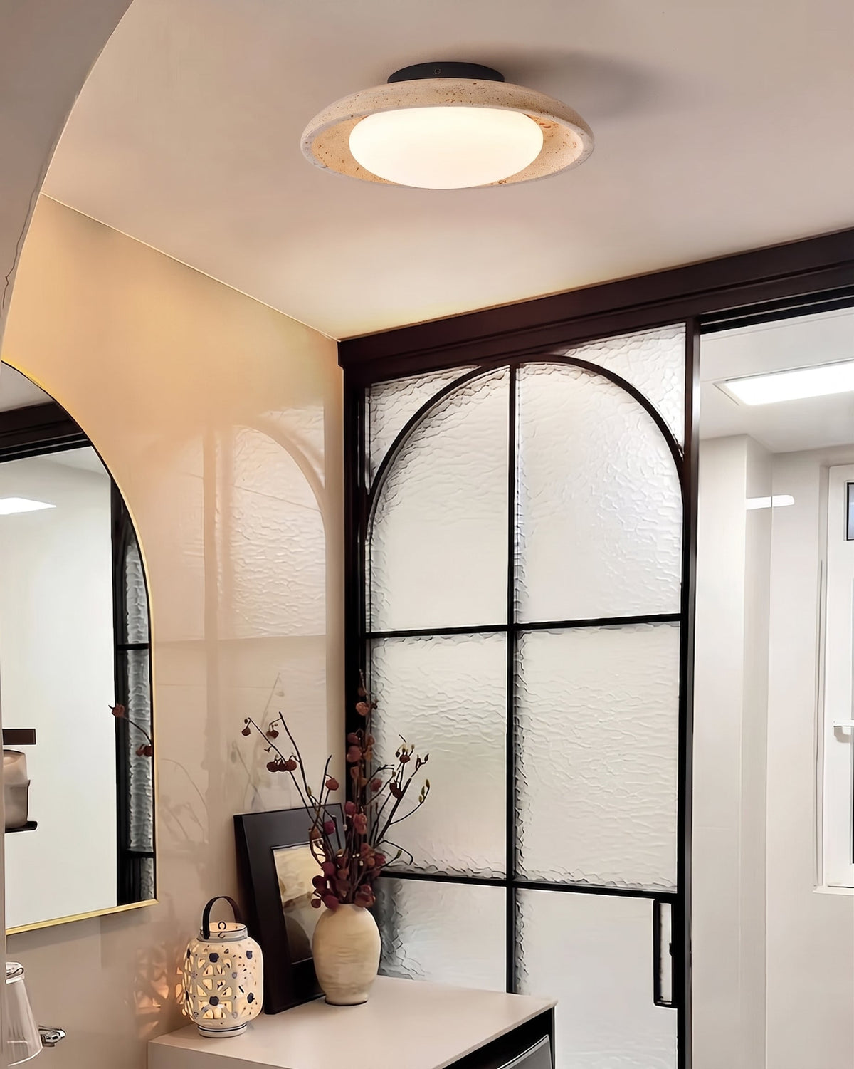 Sableth Travertine Ceiling Mount