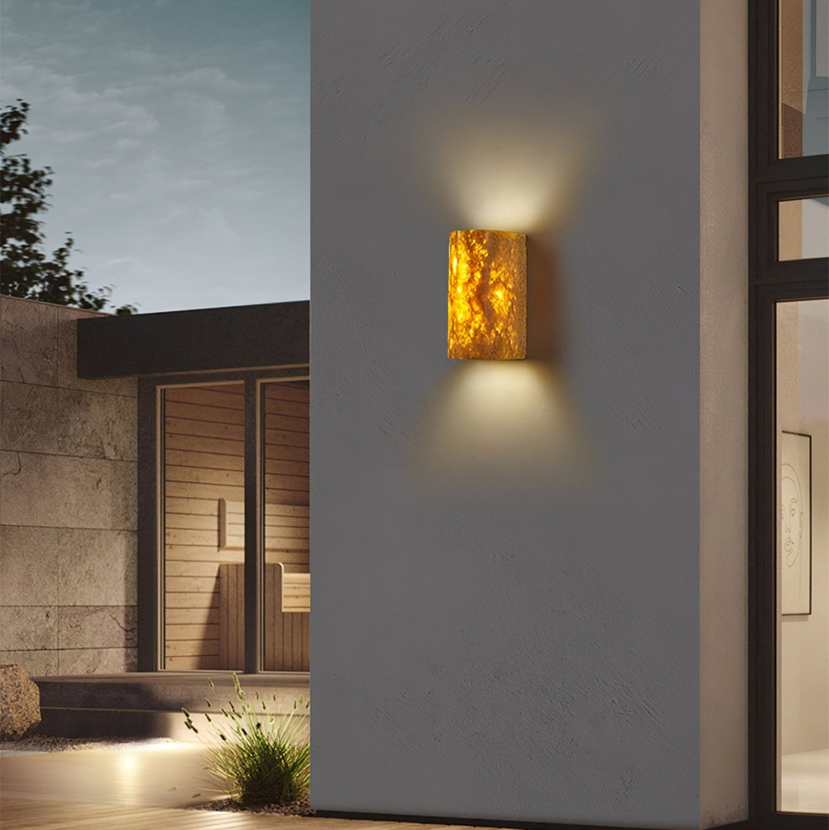 Sysilion Travertine Wall Light