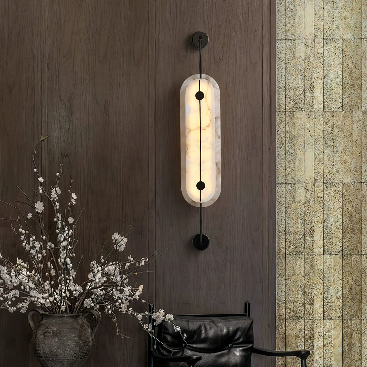 Cudorel Oval Alabaster Wall Light