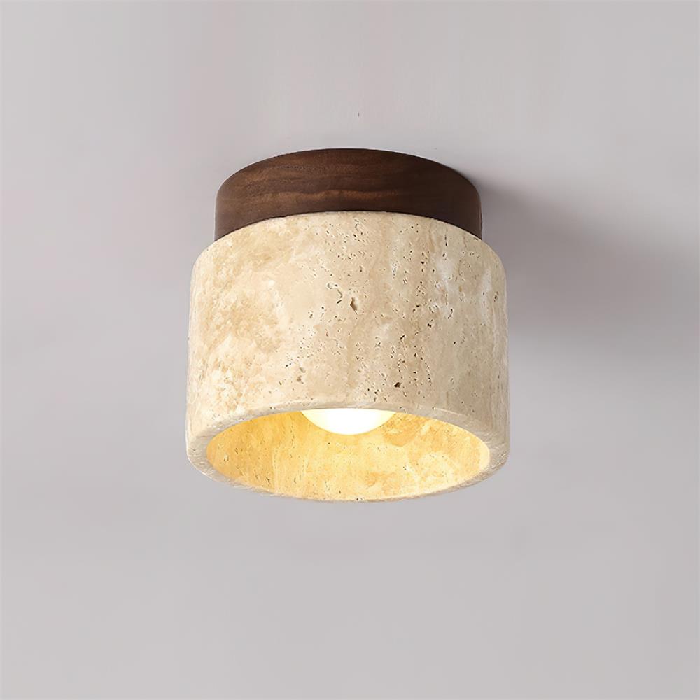 Lysaen Stone Travertine Ceiling Light