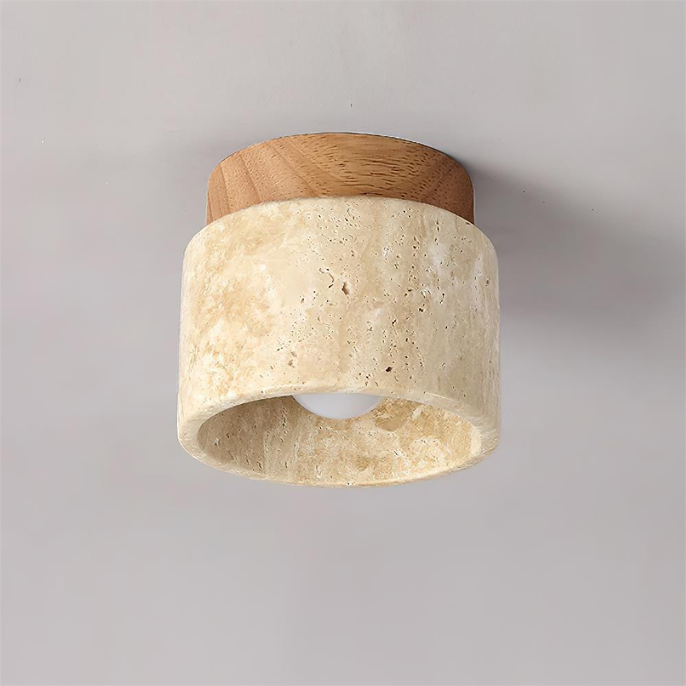 Lysaen Stone Travertine Ceiling Light