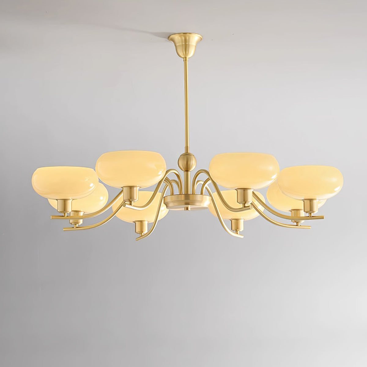 Hanna Chandelier Brass and Glass