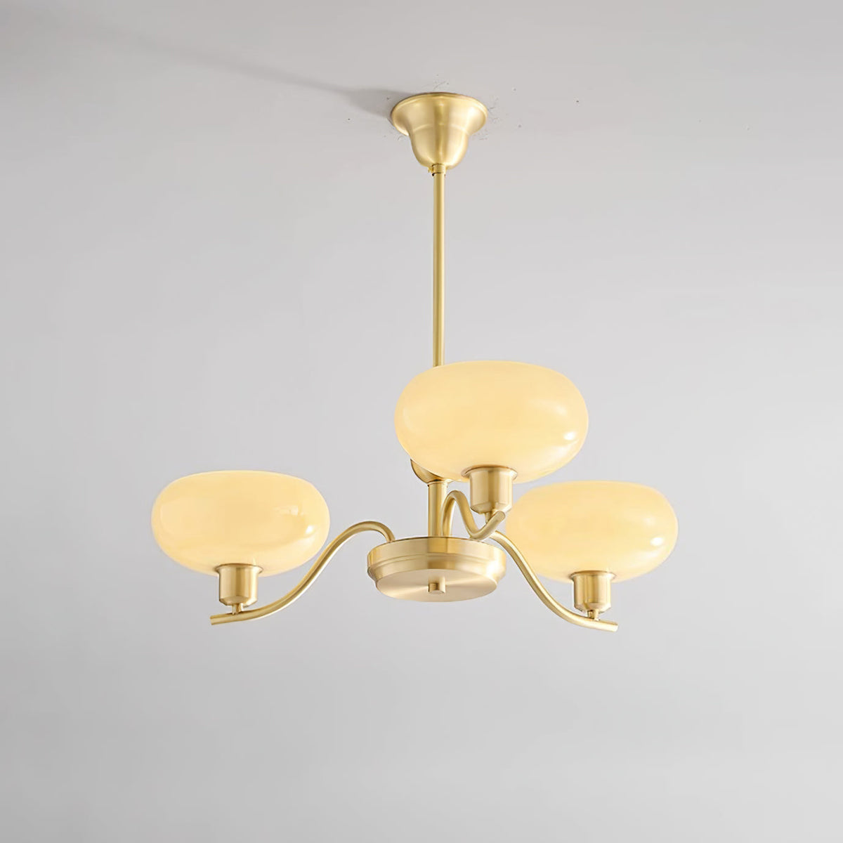 Hanna Chandelier Brass and Glass