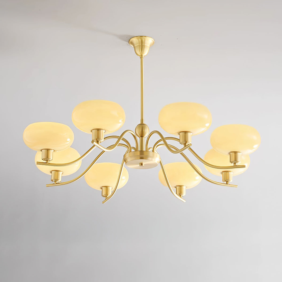 Hanna Chandelier Brass and Glass