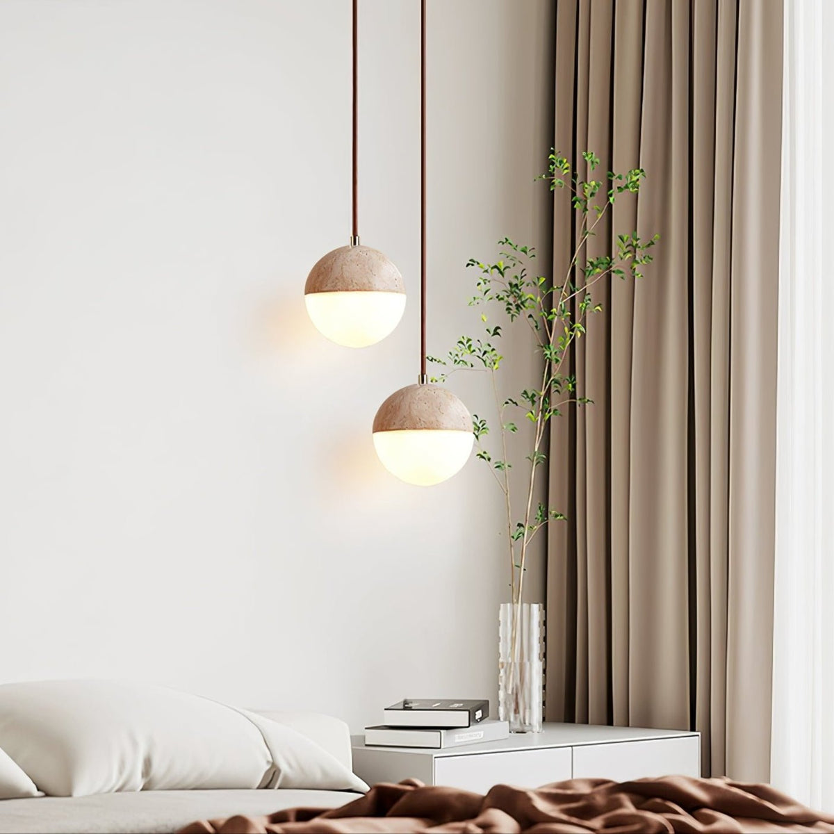 Vendrick Travertine Pendant Light