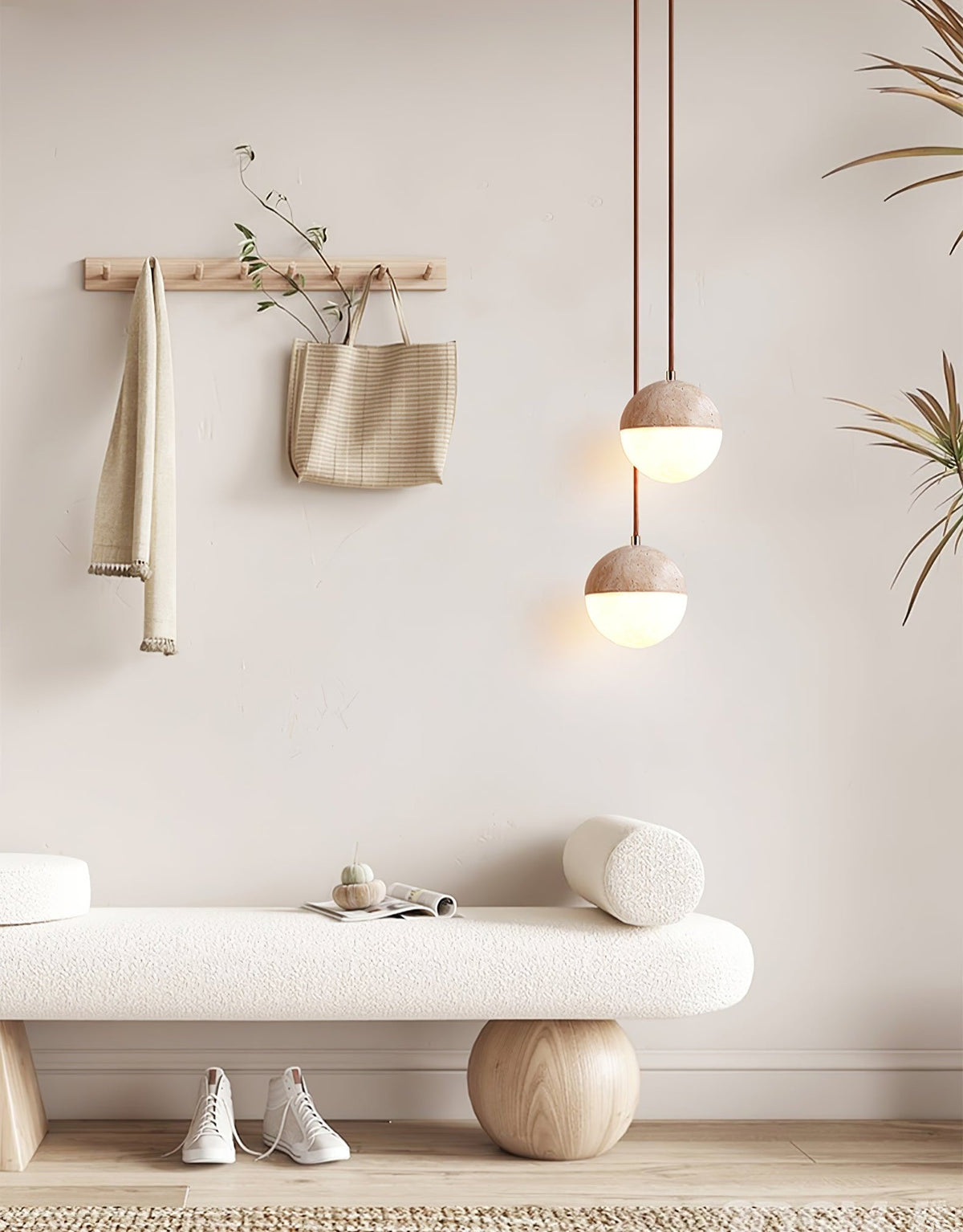 Vendrick Travertine Pendant Light