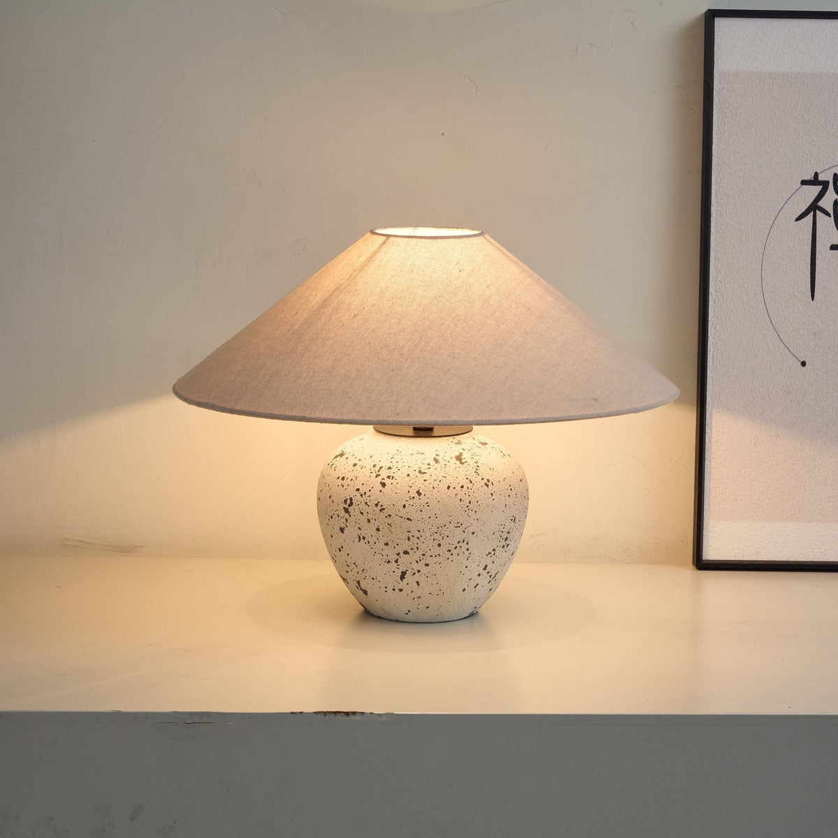 Speckled Ceramic Jar Table Lamp