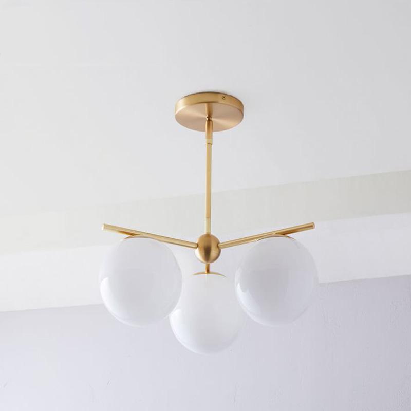 Casoella Chandelier Sphere & Stem Modern Gold LED