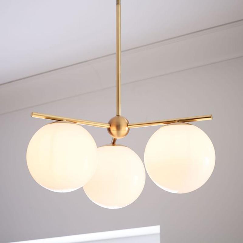 Casoella Chandelier Sphere & Stem Modern Gold LED
