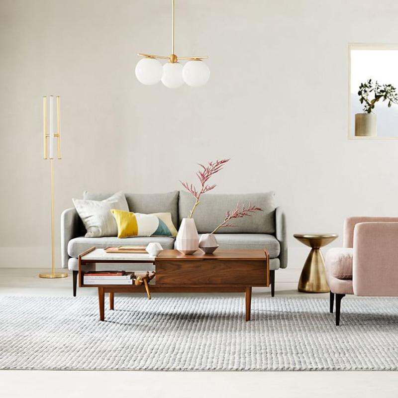 Casoella Chandelier Sphere & Stem Modern Gold LED