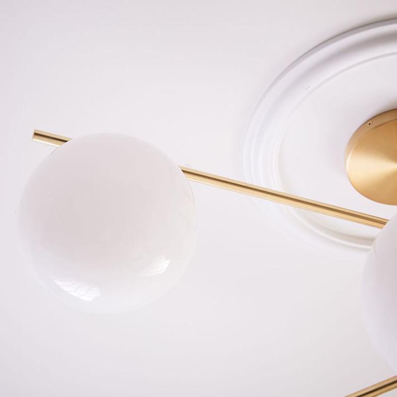 Casoella Chandelier Sphere & Stem Modern Gold LED