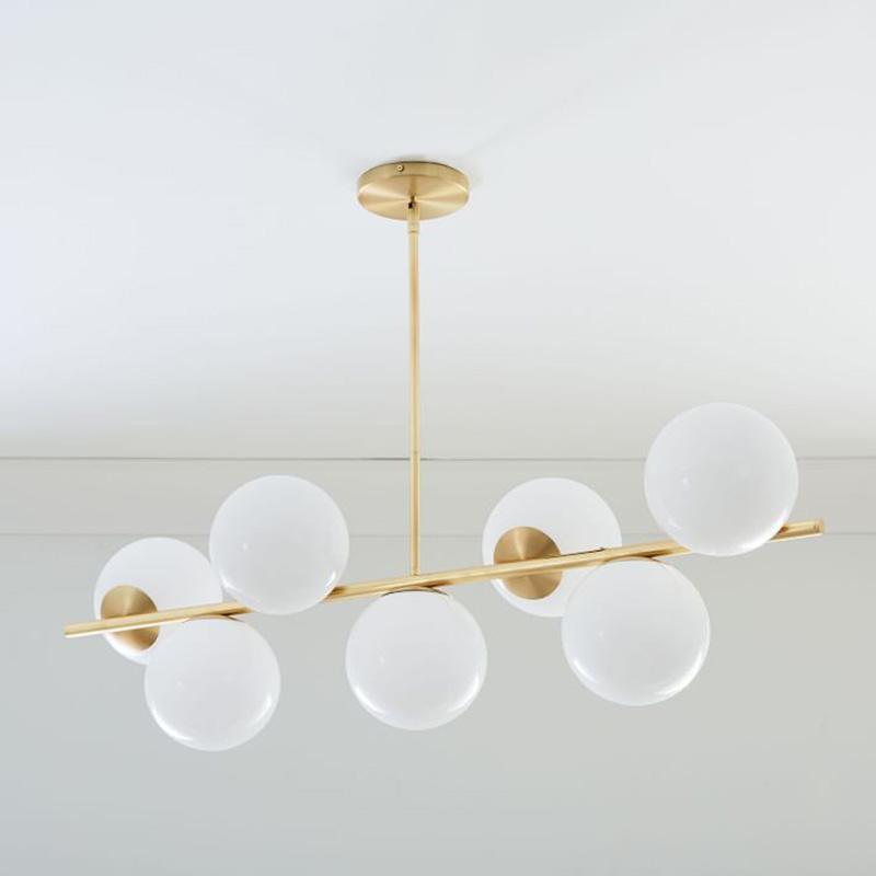 Casoella Chandelier Sphere & Stem Modern Gold LED