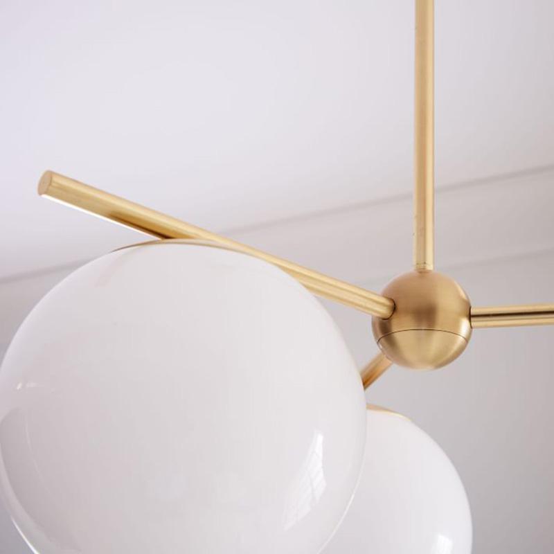Casoella Chandelier Sphere & Stem Modern Gold LED