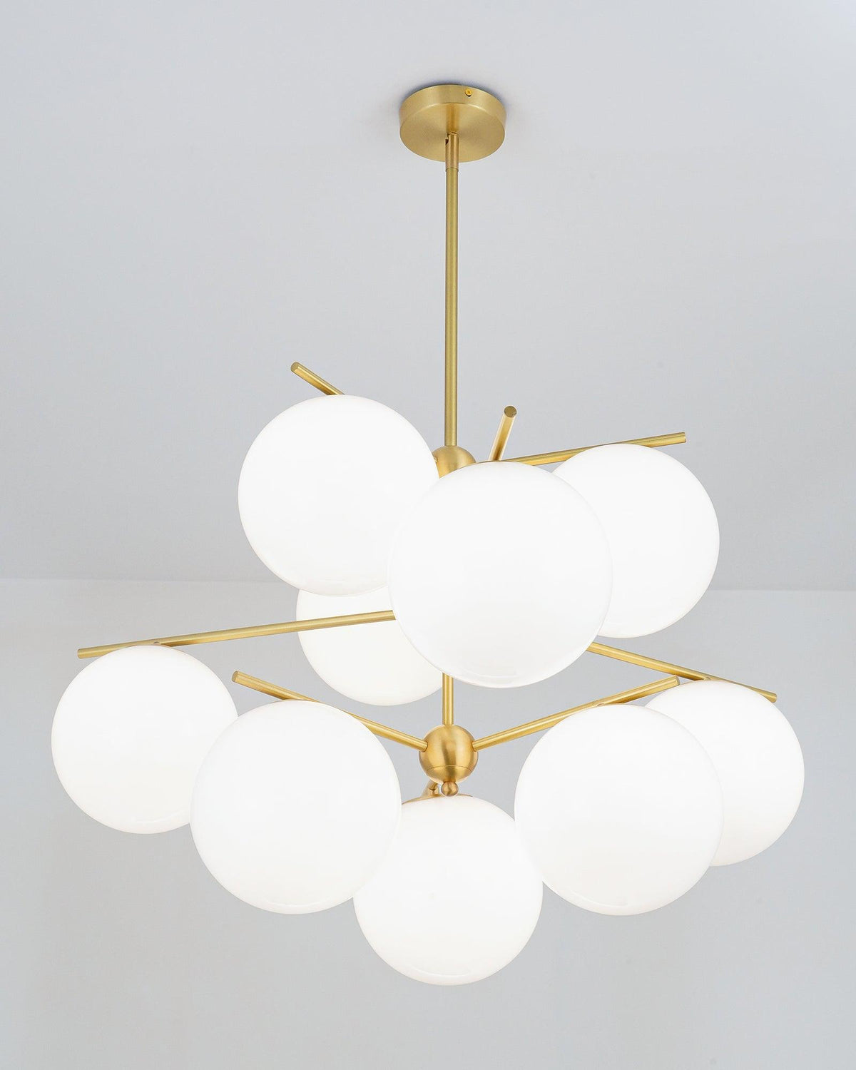 Casoella Chandelier Sphere & Stem Modern Gold LED