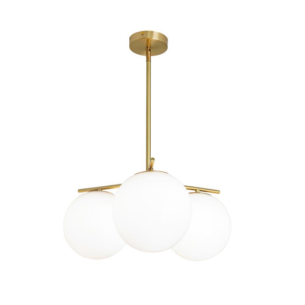 Casoella Chandelier Sphere & Stem Modern Gold LED