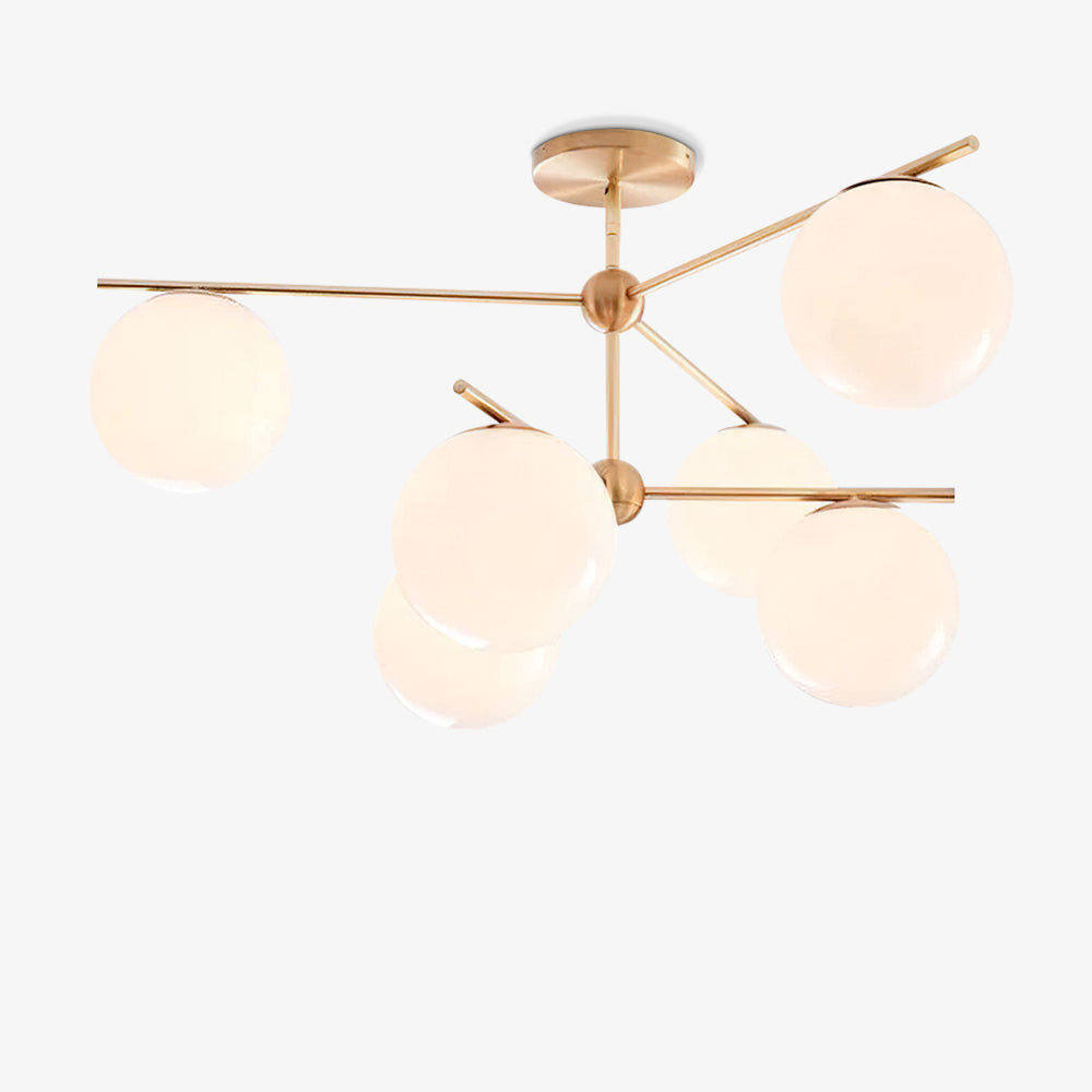 Casoella Chandelier Sphere & Stem Modern Gold LED