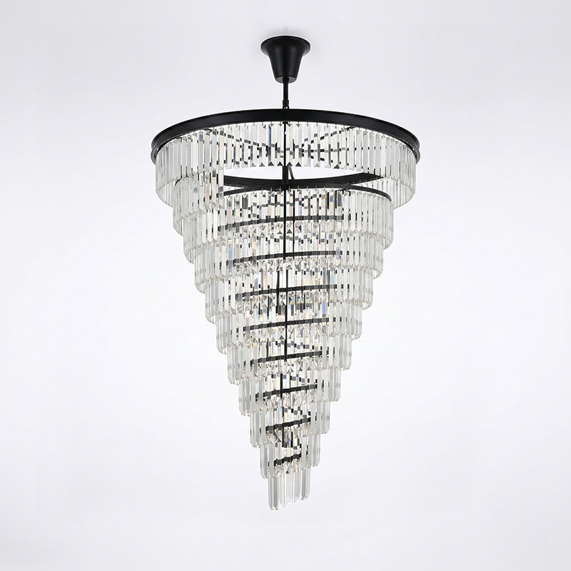 Vantorys Tiered Layered Crystal Chandelier