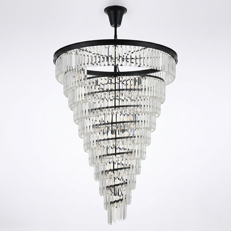 Vantorys Tiered Layered Crystal Chandelier