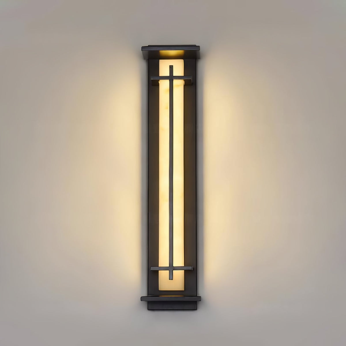Avenirette Square Outdoor Wall Light Imitation Alabaster Waterproof