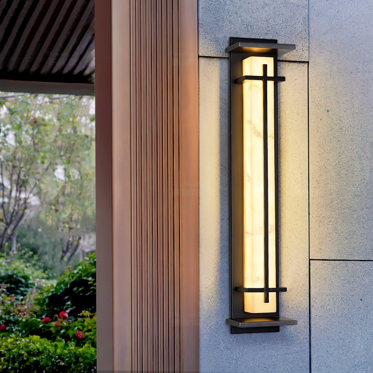 Marcell Alabaster Square Wall Light