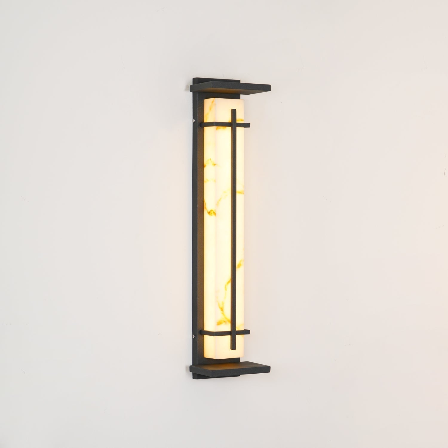 Ray Square Outdoor Wall Light Imitation Alabaster Waterproof