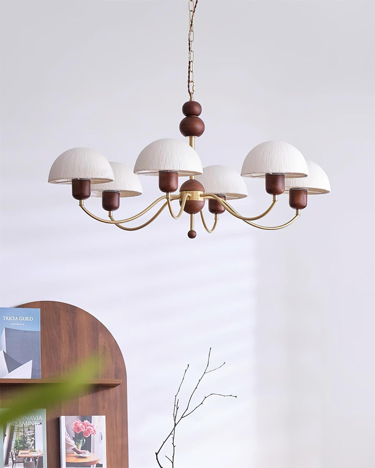 Core Chandelier Rice Paper Mid-Century