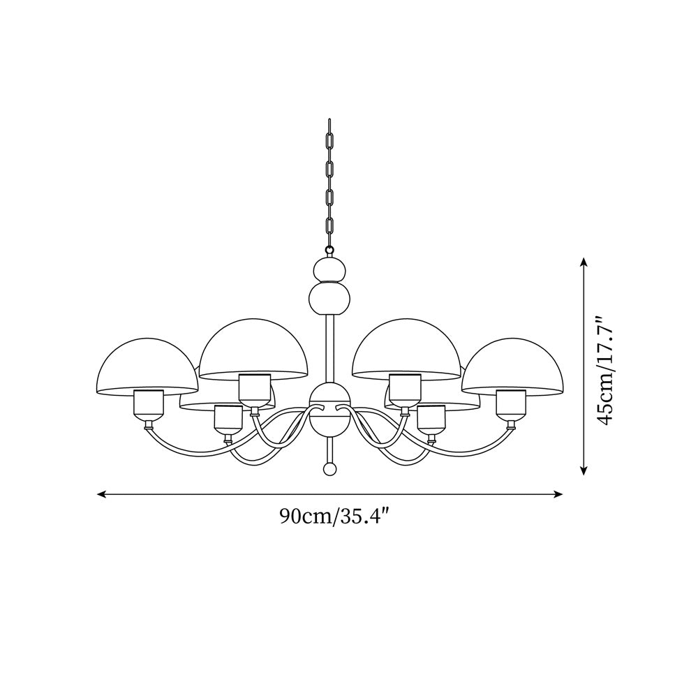 Core Chandelier Rice Paper Mid-Century